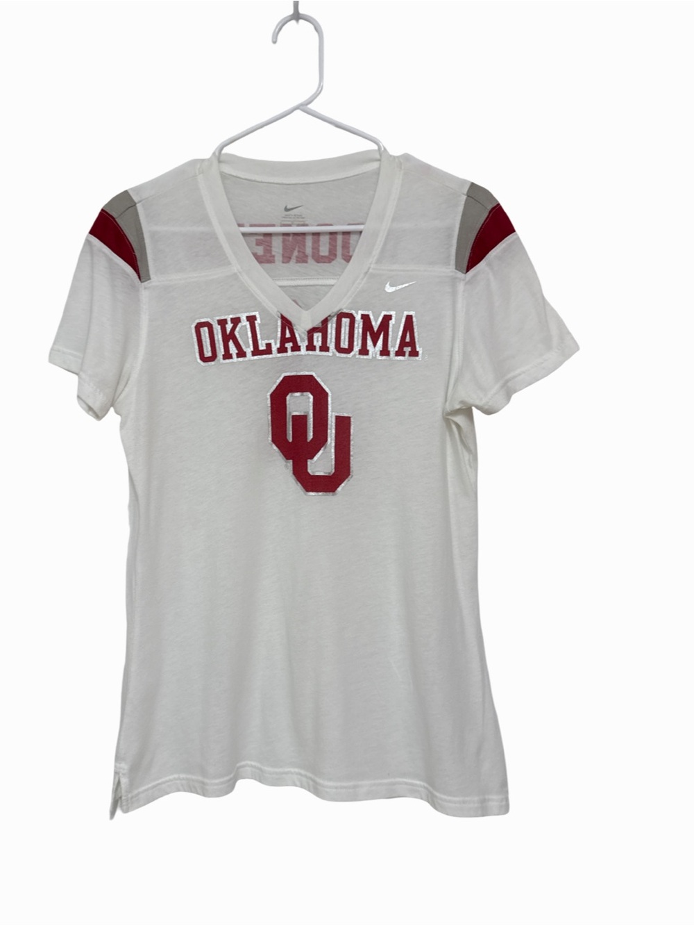 Nike Oklahoma OU Sooners V-Neck Athletic Jersey Top Women’s Large